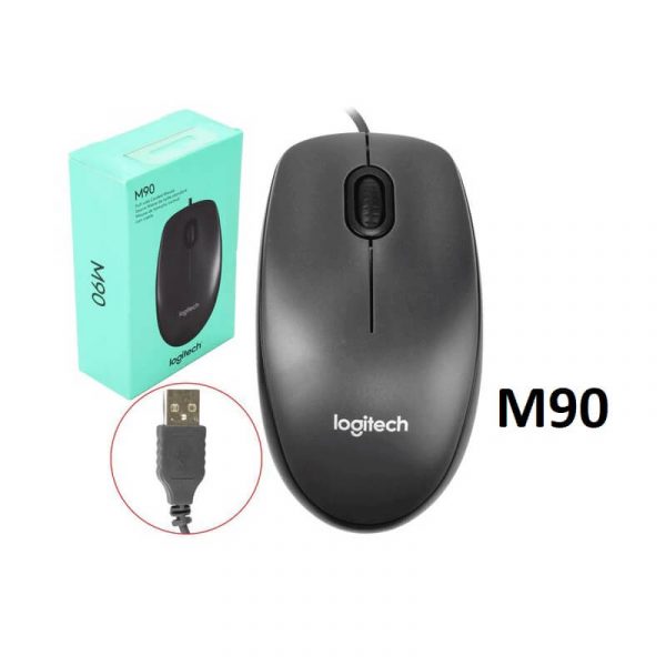 لوجيتك M90 -1000dpi / USB 2.0 / أسود – ماوس – 910-001793 