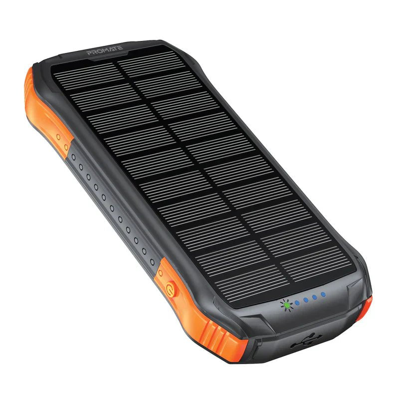 PROMATE SolarTank-10PDQi Rugged Solar Power Bank 10000mAh USB-A USB-C | IT Care Kuwait