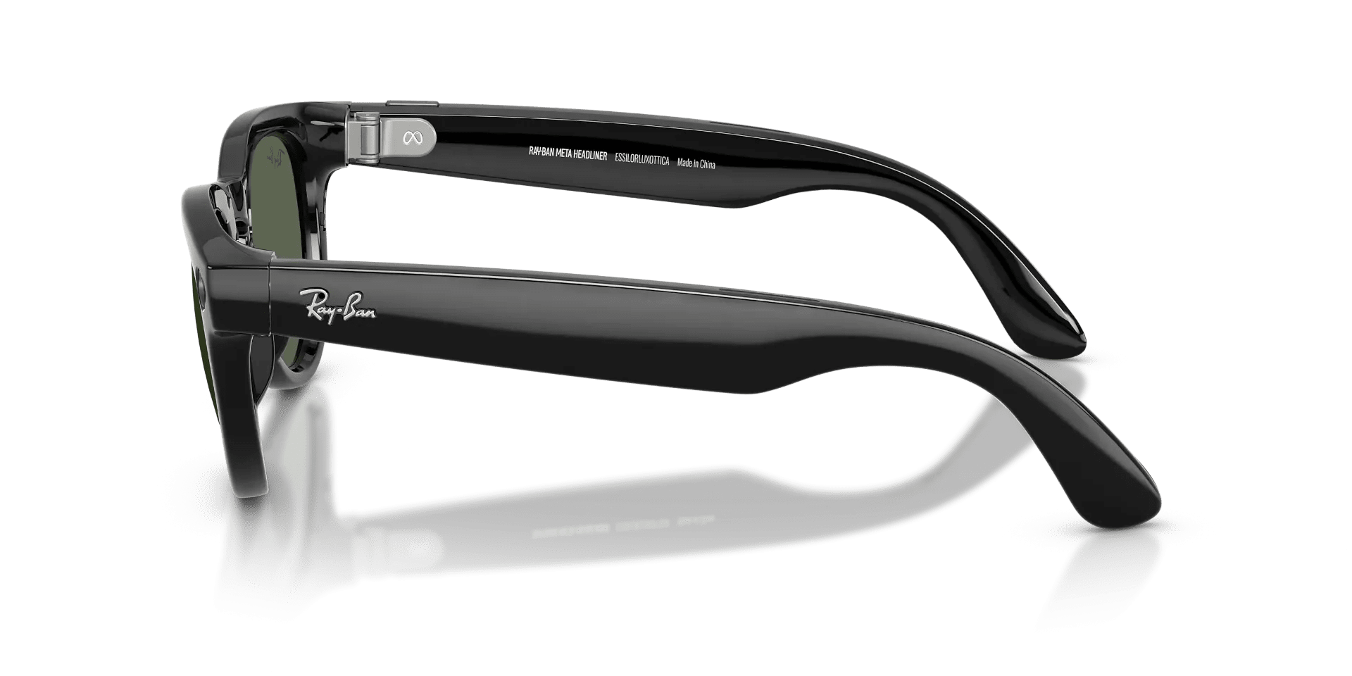 Ray-Ban Meta Headliner Gen 2 Smart Glasses Meta AI 12MP Camera G15 Green Lenses Shiny Black | IT Care Kuwait