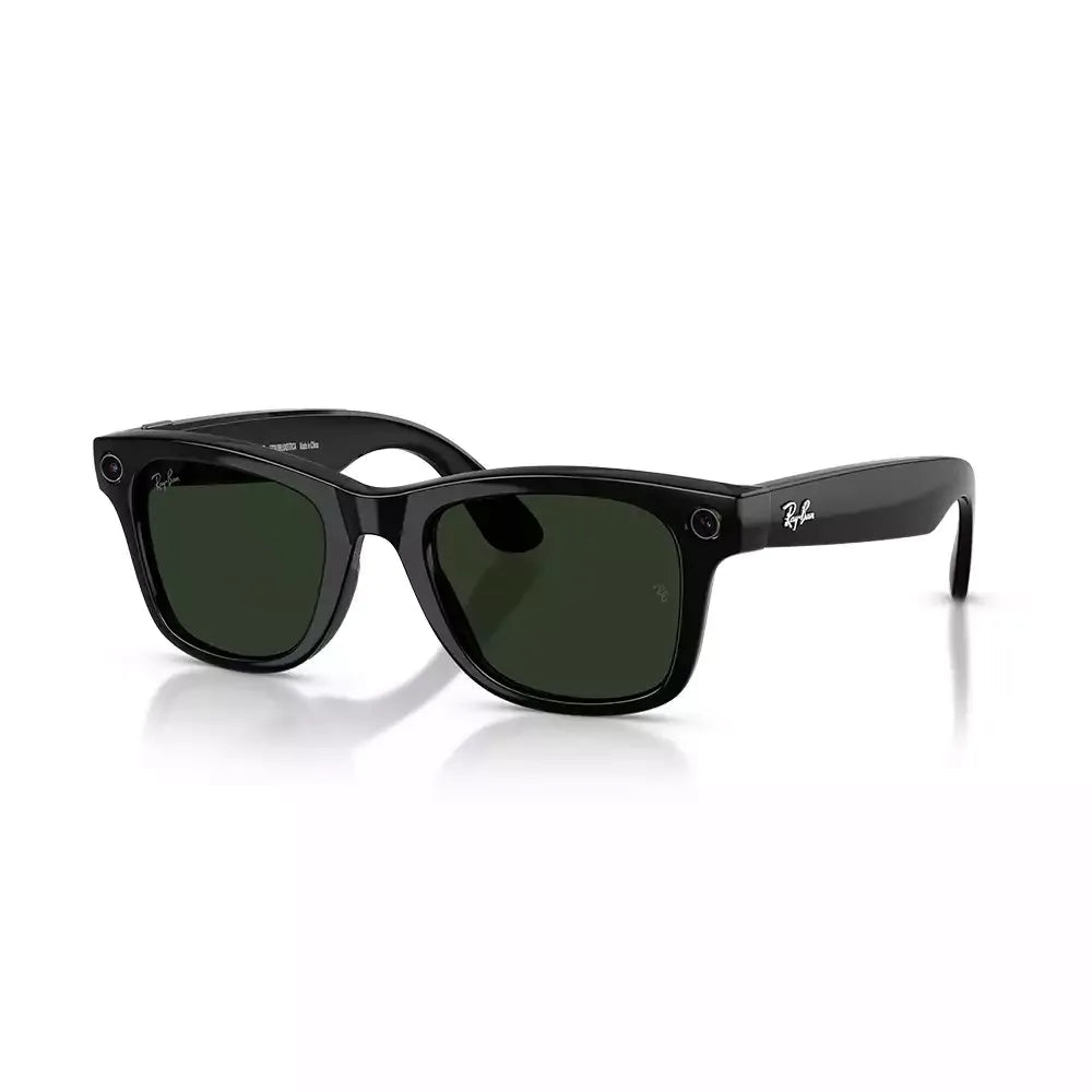 Ray - Ban Meta Wayfarer Large Gen 2 Smart Glasses with Meta AI, 12MP Camera & Transitions Green Lenses – Shiny BlackIT CareSmart Glasses