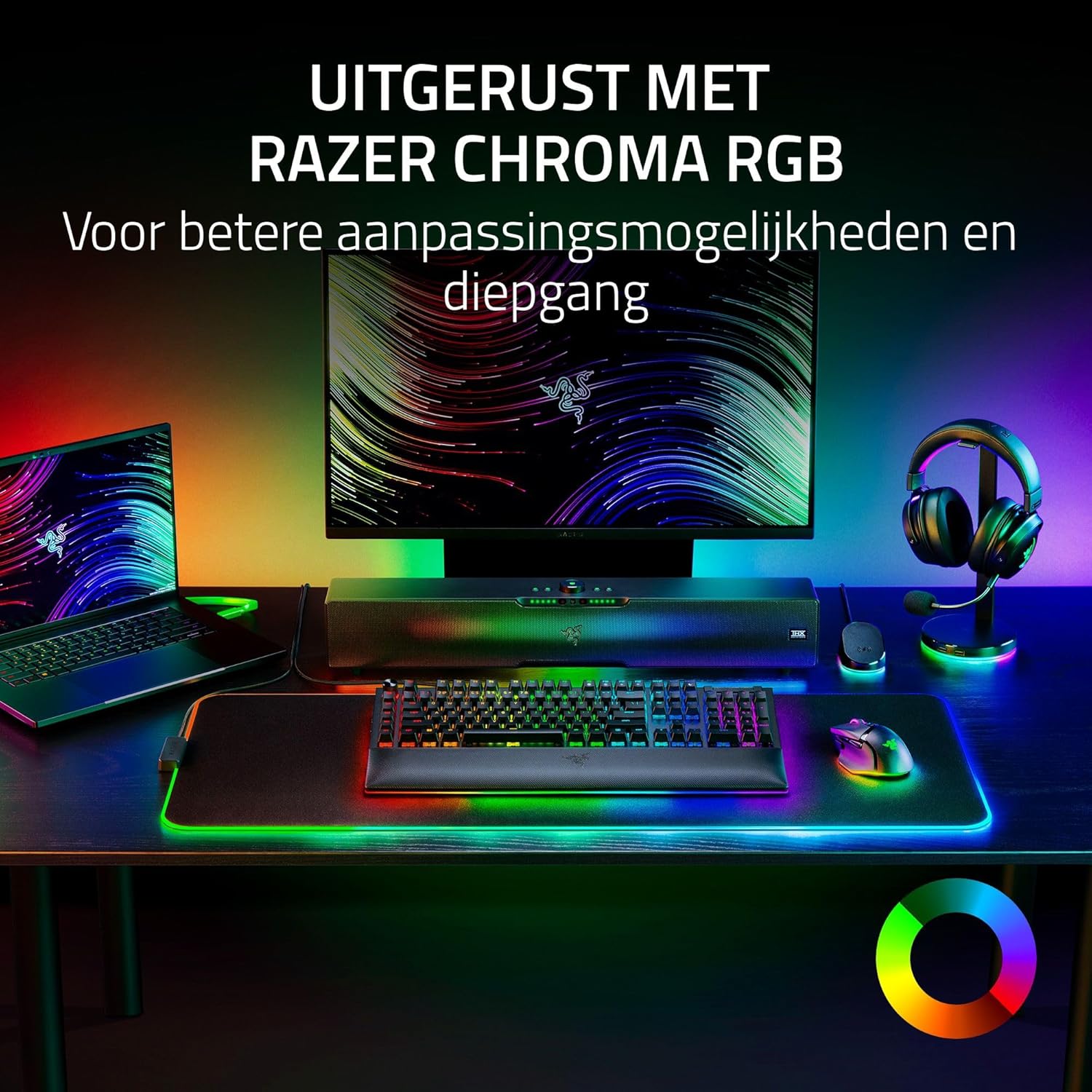 Razer Base Station V2 Headset Stand with USB Hub & Chroma RGB – Quartz EditionIT CareGaming Headset Stand