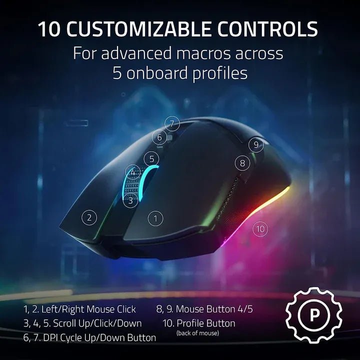 Razer Cobra Pro Wireless Gaming Mouse – 30K DPI Focus Pro Sensor, Optical Switch Gen - 3, Chroma RGB (Black)IT CareGaming Mouse
