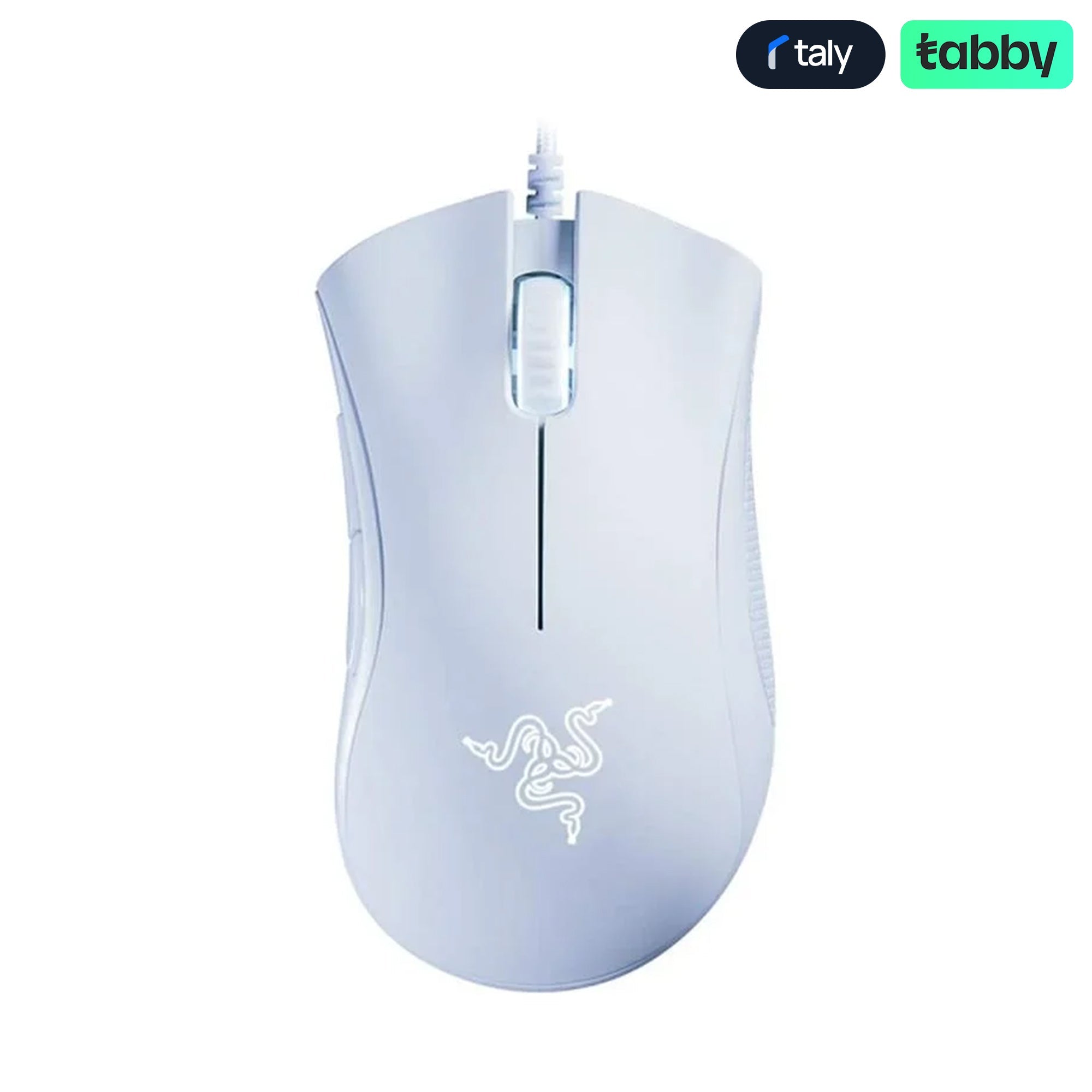 Razer DeathAdder Essential Wired Gaming Mouse – 6400 DPI Optical Sensor, Ergonomic Design (White Edition) | IT Care Kuwait