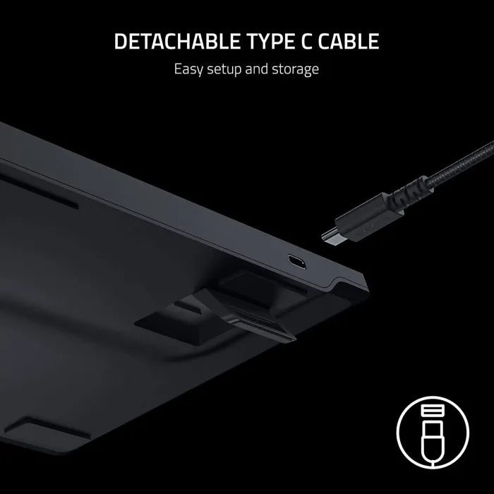 Razer DeathStalker V2 Wired Low-Profile Optical Gaming Keyboard Linear Red Switches Chroma RGB Black | IT Care Kuwait