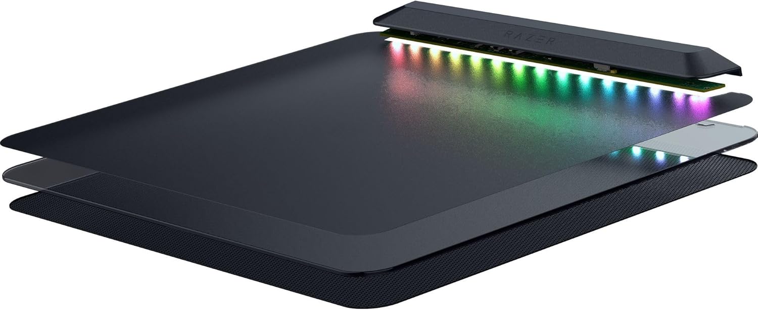 Razer Firefly V2 Pro RGB Gaming Mouse Mat – Fully Illuminated, 15 - Zone Chroma Lighting, USB Hub (Black)IT CareMouse Pad