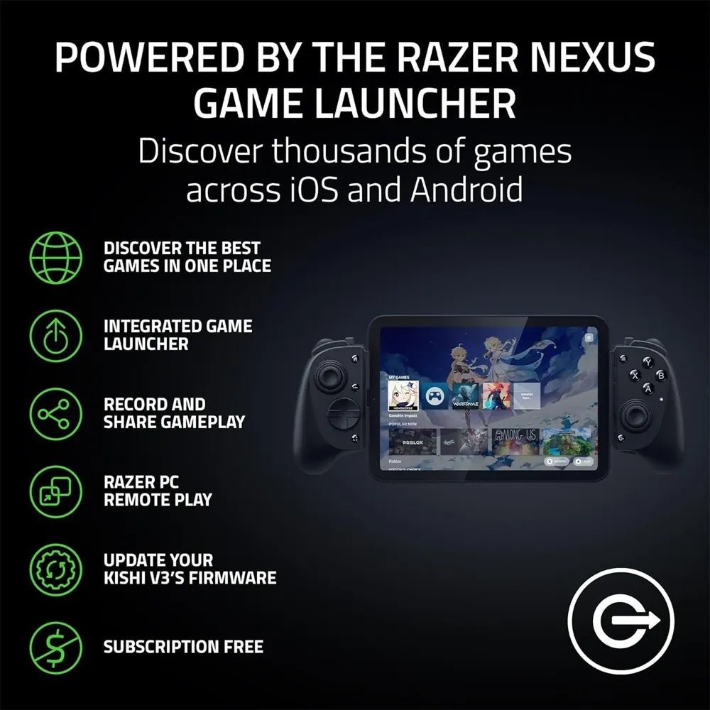Razer Kishi V3 Pro Mobile Gaming Controller for iPhone, Android & iPad Mini – USB - C Full - Size Gamepad (Black)IT CareGaming Controller