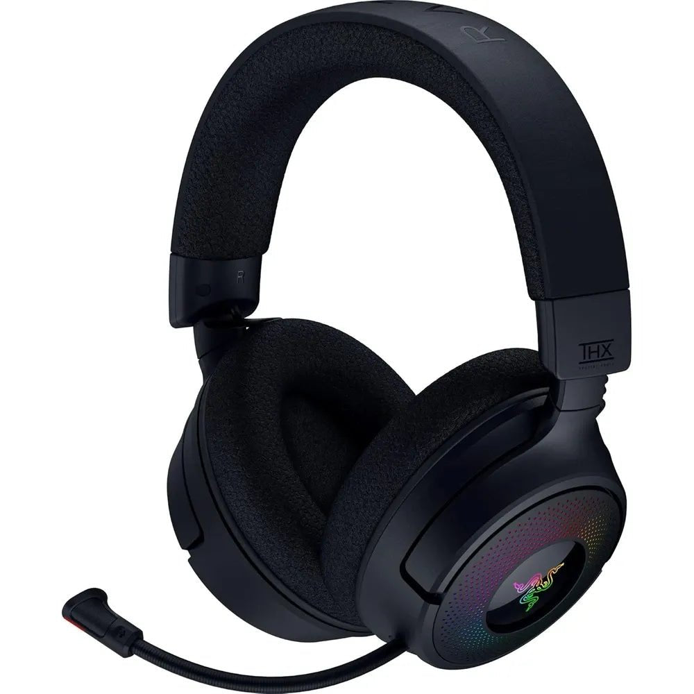 Razer Kraken V4 Wireless Gaming Headset TriForce Titanium 40mm THX RGB Black | IT Care Kuwait