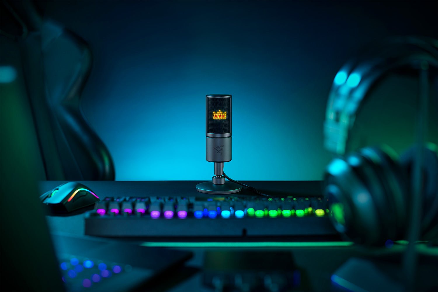 Razer Seiren Emote USB Streaming Microphone with 8 - Bit LED Emoticon Display – BlackIT CareMicrophones