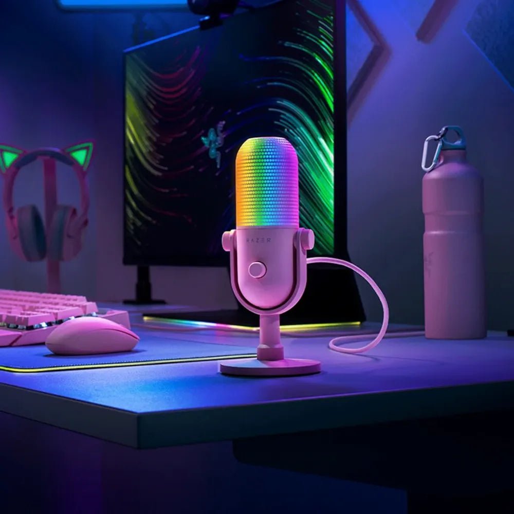 Razer Seiren V3 Chroma RGB USB Condenser Microphone – Supercardioid Streaming & Gaming Mic with Tap - to - Mute – QuartzIT CareMicrophones