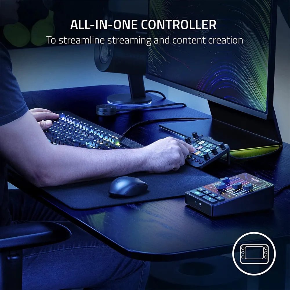 Razer Stream Controller All - in - One Streaming Control Deck with 12 LCD Keys & 6 Analog Dials – BlackIT CareStream Controller