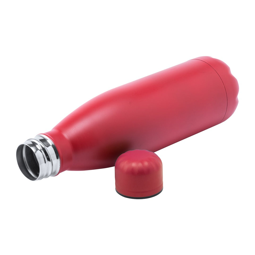 Single Wall Vacuum Water Bottle – 500ml / Matte Red / Stainless Steel / Leakproof