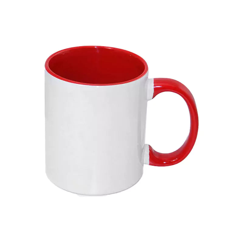 BestSub 11oz Inner/Handle Color Sublimation Mug - Red