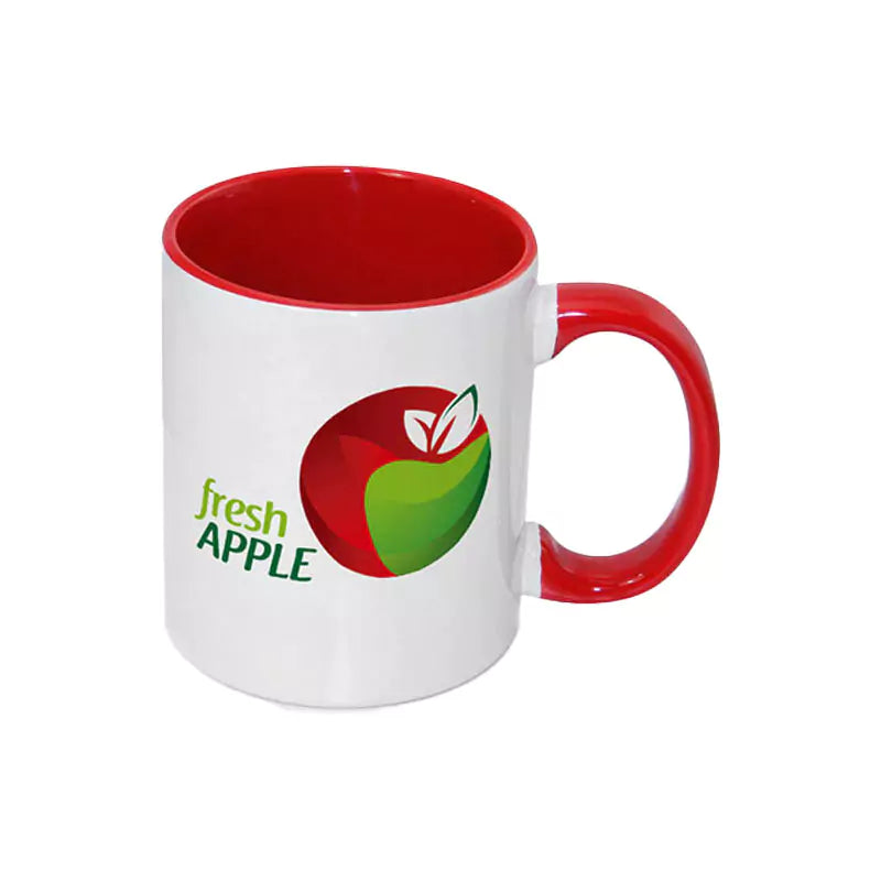 BestSub 11oz Inner/Handle Color Sublimation Mug - Red