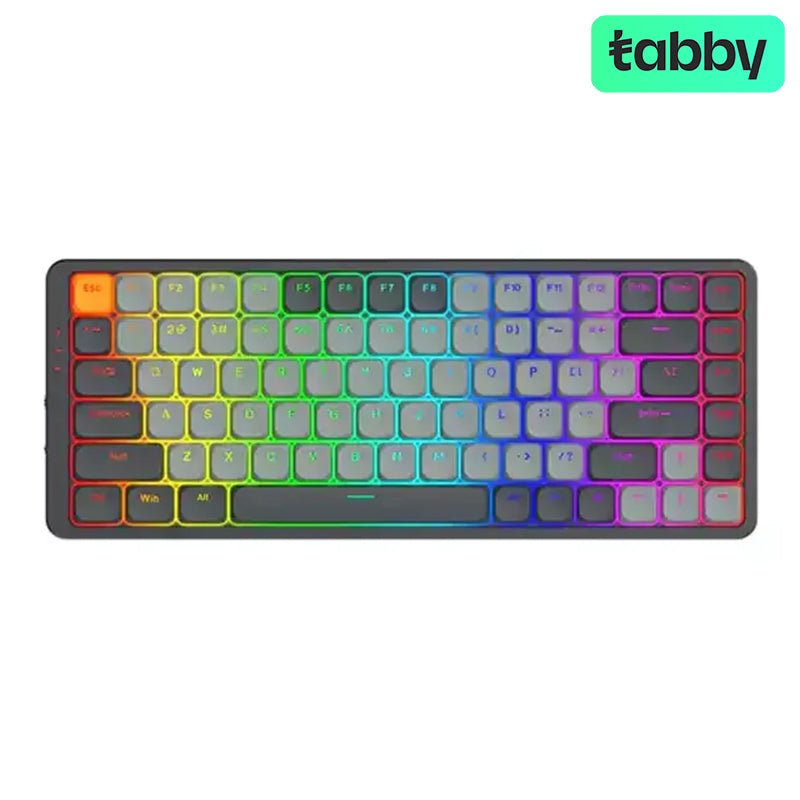 Redragon AZURE K652 75% Low-Profile Wireless Mechanical Keyboard – RGB | Dust-Proof Red Switch | Grey (English) | IT Care Kuwait