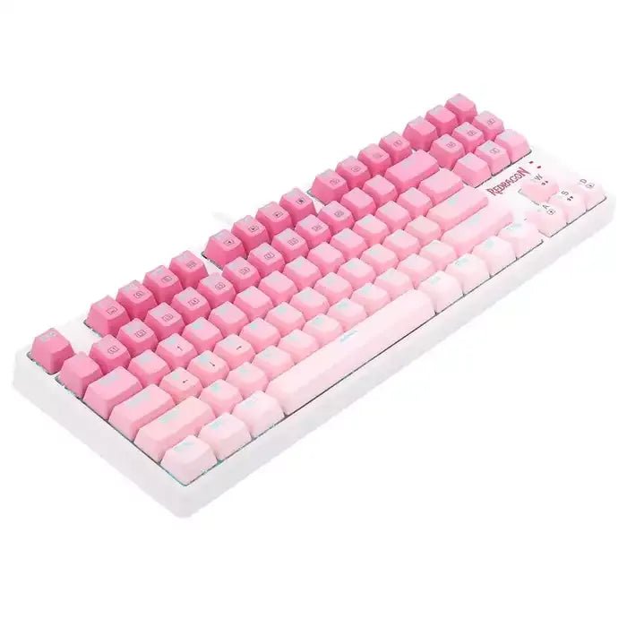 Redragon Cass K87 Wired RGB Mechanical Gaming Keyboard – Tenkeyless (87 Keys), Dust - Proof Brown Switches, White – English LayoutIT CareGaming Keyboard