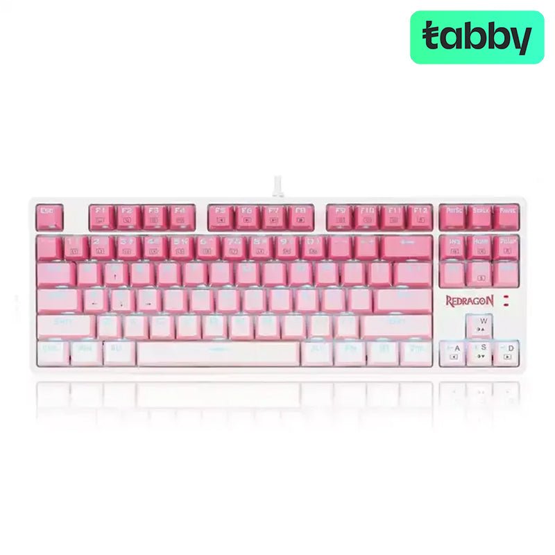 Redragon Cass K87 Wired RGB Mechanical Gaming Keyboard – Tenkeyless (87 Keys), Dust-Proof Brown Switches, White – English Layout | IT Care Kuwait