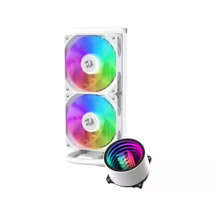 Redragon CCW - 3011 ARGB Liquid CPU Cooler – 240mm Radiator, Dual 120mm PWM Fans, High - Performance AIO Cooling (White)IT CareAir CPU Cooler
