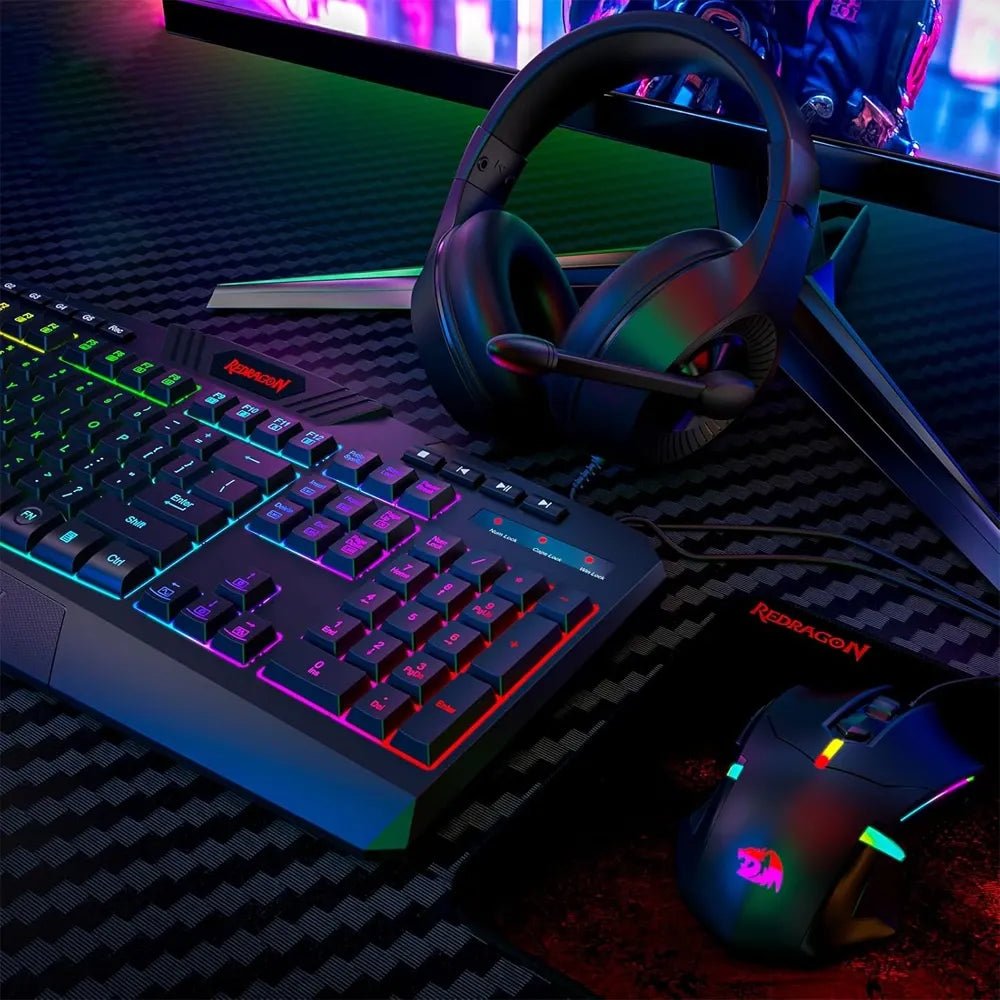 Redragon Gaming Essantials Keyboard/mouse/headset/mousepad 4in1 SetIT CareGaming Set