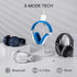 Redragon H878 Tri - Mode Wireless Gaming Headset – 7.1 Surround Sound, RGB Lighting, Noise - Canceling Mic (Black & Gray)IT CareGaming Headset
