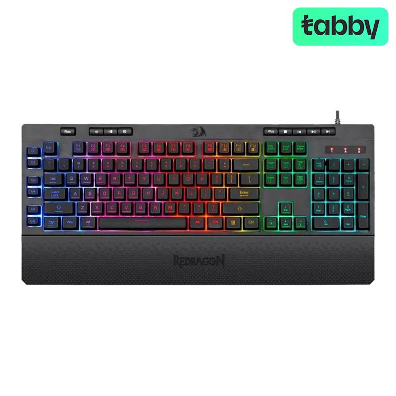 Redragon K512 Shiva RGB Membrane Gaming Keyboard with Macro & Multimedia Keys – English LayoutIT CareGaming Keyboard