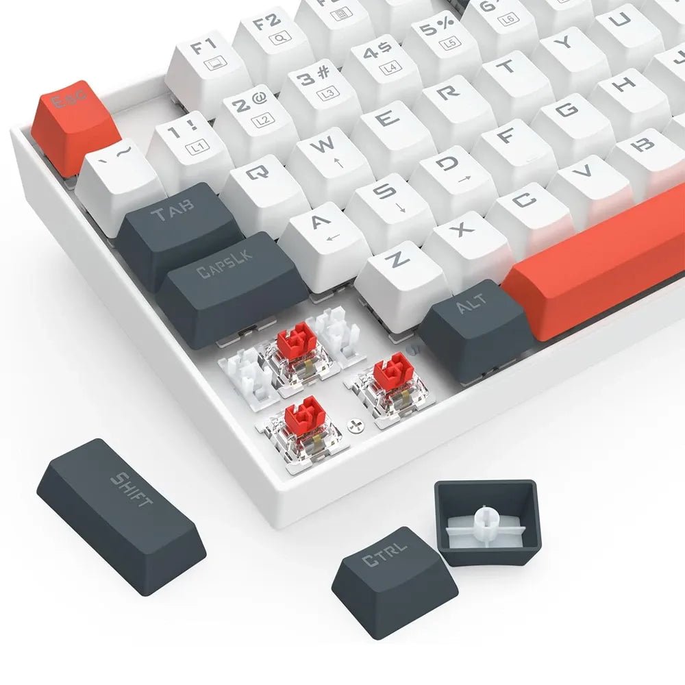 Redragon K552WLR KUMARA Mechanical Gaming Keyboard – Neo Nocturne Edition | Red Switches | RGB Backlit (87 - Key TKL)IT CareGaming Keyboard