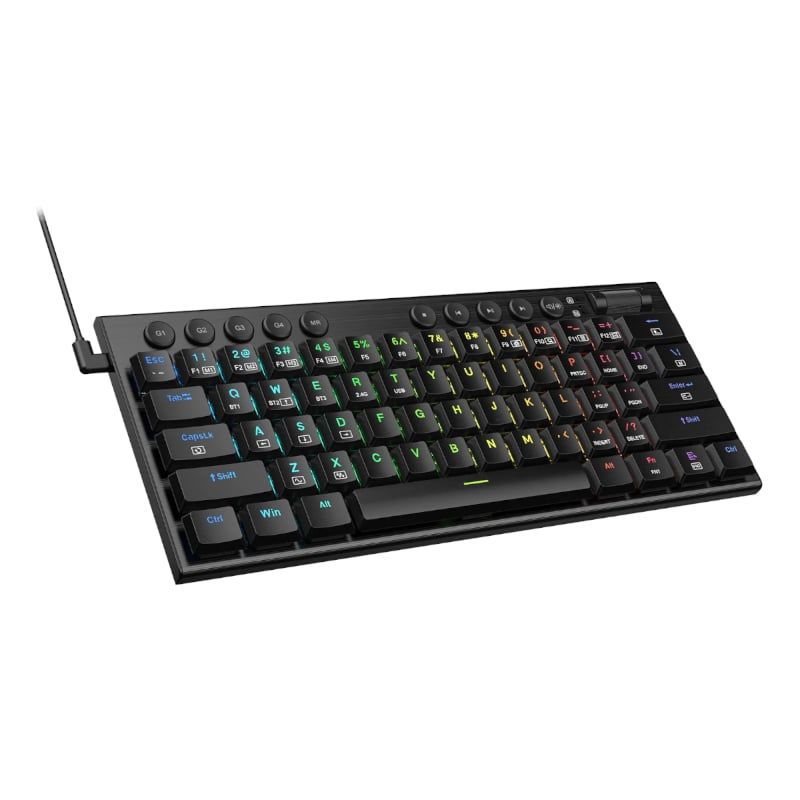 Redragon K632 Pro Noctis 60% RGB Mechanical Gaming Keyboard – Tri - Mode Wireless, Ultra - Thin Low - Profile Red Switch (English Layout)IT CareGaming Keyboard
