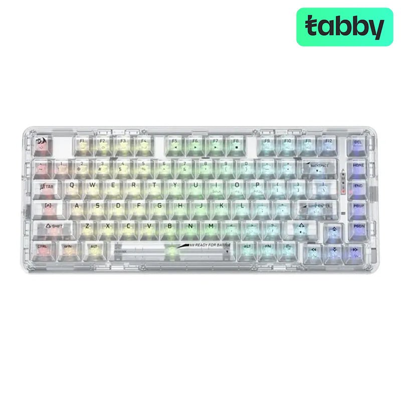 Redragon K649 ELF PRO 78% RGB Mechanical Gaming Keyboard – Tri - Mode Wireless, Gasket Mount, Transparent Design (English)IT CareGaming Keyboard
