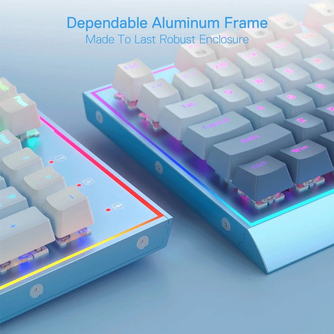 Redragon K654 Bluesiren RGB Wired Mechanical Gaming Keyboard – Hot - Swappable Red Switch/ Aluminum Frame (English)IT CareGaming Keyboard