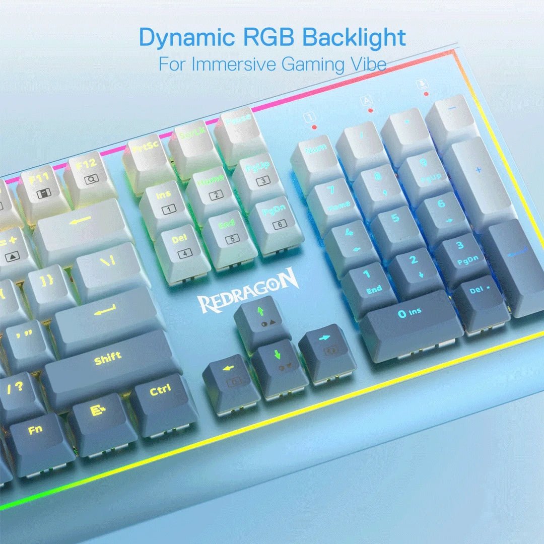 Redragon K654 Bluesiren RGB Wired Mechanical Gaming Keyboard – Hot - Swappable Red Switch/ Aluminum Frame (English)IT CareGaming Keyboard