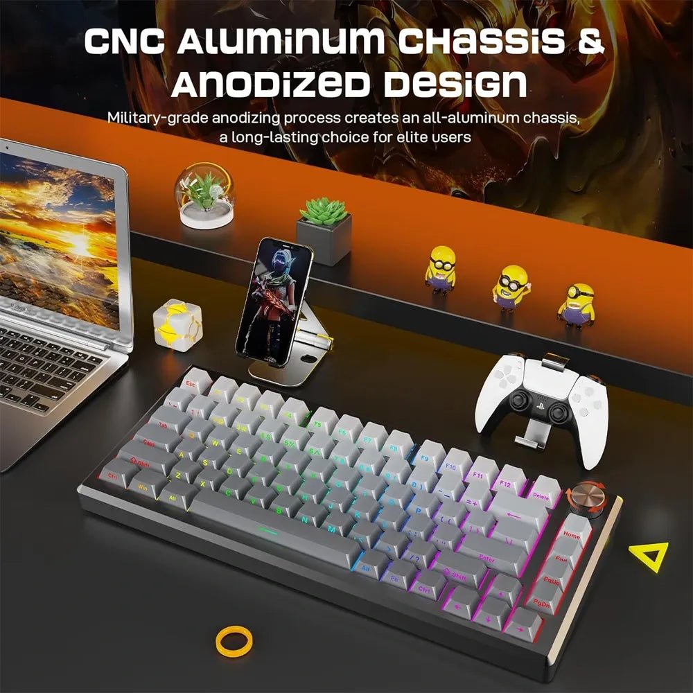 Redragon K732SP RGB Pro Mechanical Gaming Keyboard – Tri - Mode Wireless, Aluminum Alloy Body with Wukong SwitchesIT CareGaming Keyboard