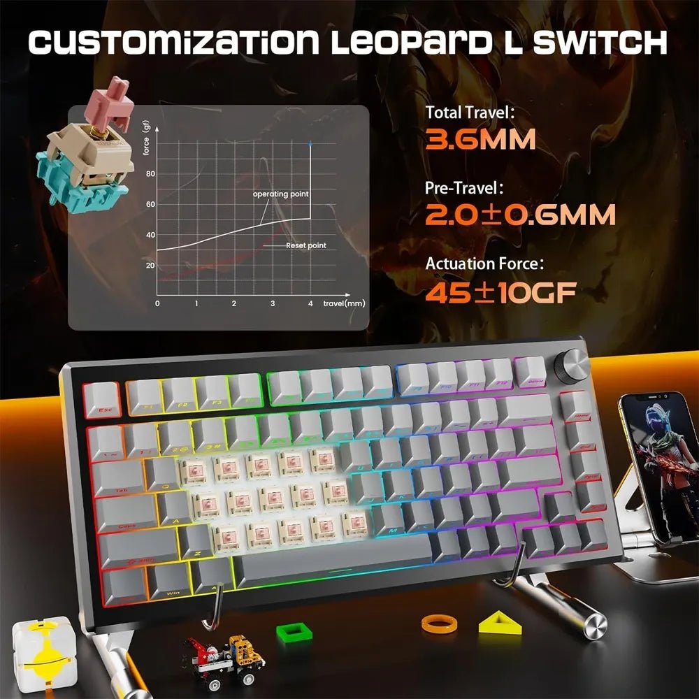 Redragon K732SP RGB Pro Mechanical Gaming Keyboard – Tri - Mode Wireless, Aluminum Alloy Body with Wukong SwitchesIT CareGaming Keyboard