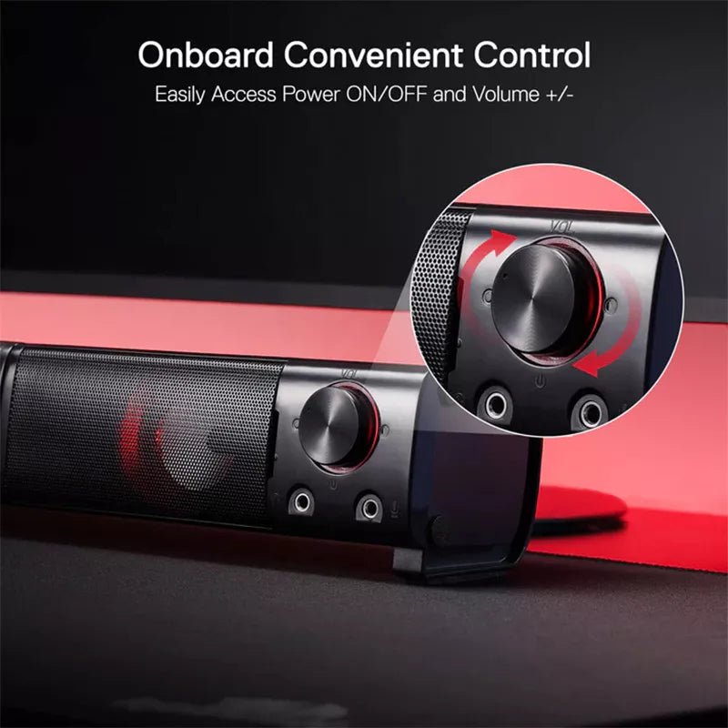 Redragon Orpheus GS550 2 - in - 1 Stereo Desktop Speakers & Soundbar with Red LED BacklightIT CareSpeaker
