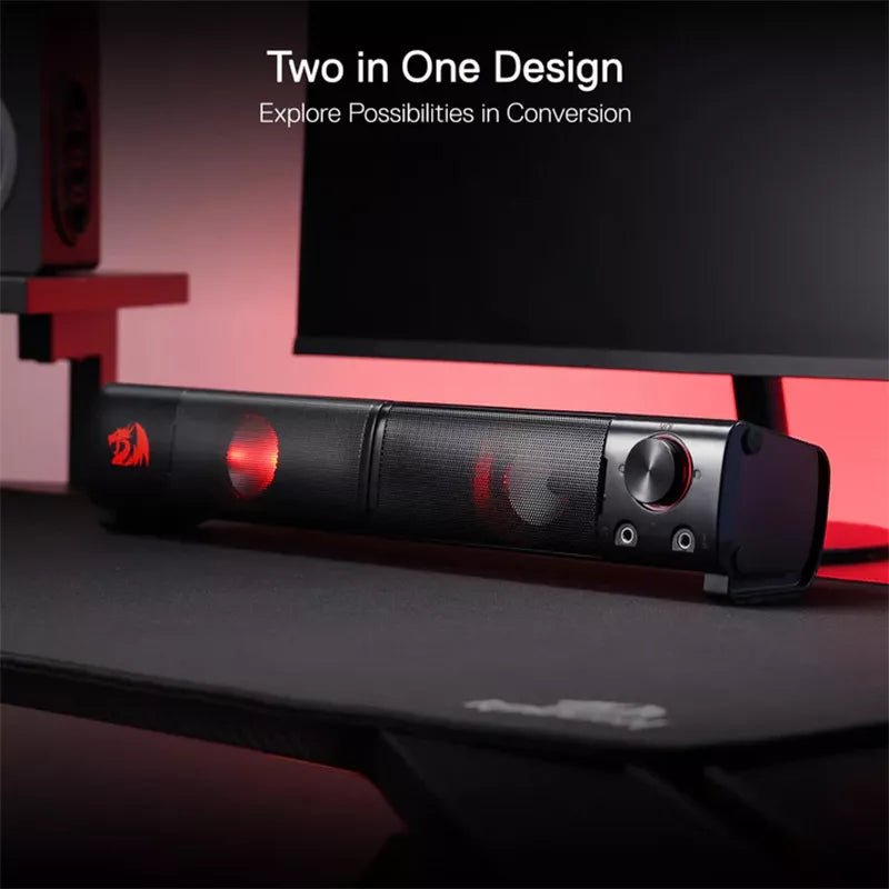 Redragon Orpheus GS550 2 - in - 1 Stereo Desktop Speakers & Soundbar with Red LED BacklightIT CareSpeaker