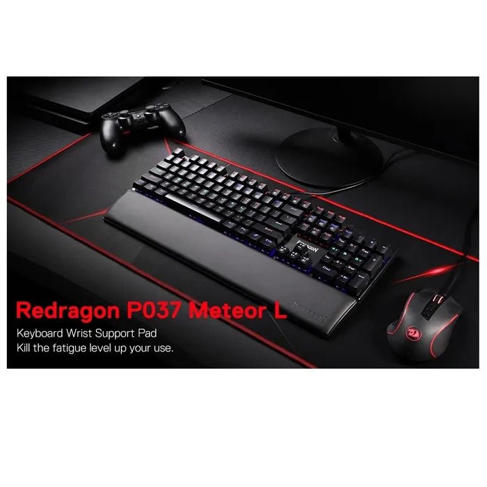 Redragon P037 Meteor Ergonomic Keyboard Wrist Rest Pad – Large, Memory Foam SupportIT CareGaming Wrist Rest Pad