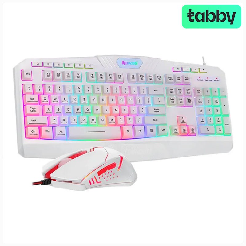 Redragon S101 RGB Gaming Keyboard & Mouse Combo – White (English) | IT Care Kuwait