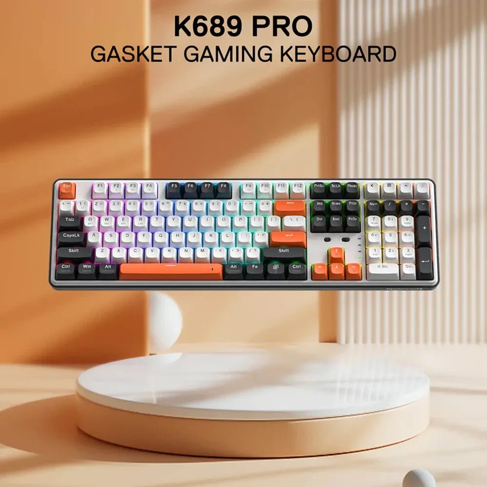 Redragon Wyvren Pro K689 Tri - Mode Wireless Mechanical Gaming Keyboard – Full Size, Gasket Mounted, Hot - Swappable, Mint Mambo Linear SwitchesIT CareGaming Keyboard