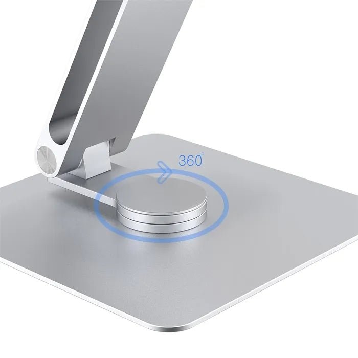Rotatable 360° Adjustable Book Tablet & Laptop Stand Holder - Wood Brown Aluminum BodyIT CareBook Stand