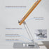Rotatable 360° Adjustable Book Tablet & Laptop Stand Holder - Wood Brown Aluminum BodyIT CareBook Stand