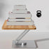 Rotatable 360° Adjustable Book Tablet & Laptop Stand Holder - Wood Brown Aluminum BodyIT CareBook Stand