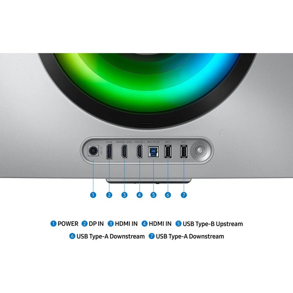 SAMSUNG 34″ Odyssey OLED G8 DG852 Curved 0.3ms 175Hz Ultra - WQHD HDMI 2.1 Speaker HDR UltraWide Smart Gaming Monitor, 34G8 - SilverIT CareMonitor
