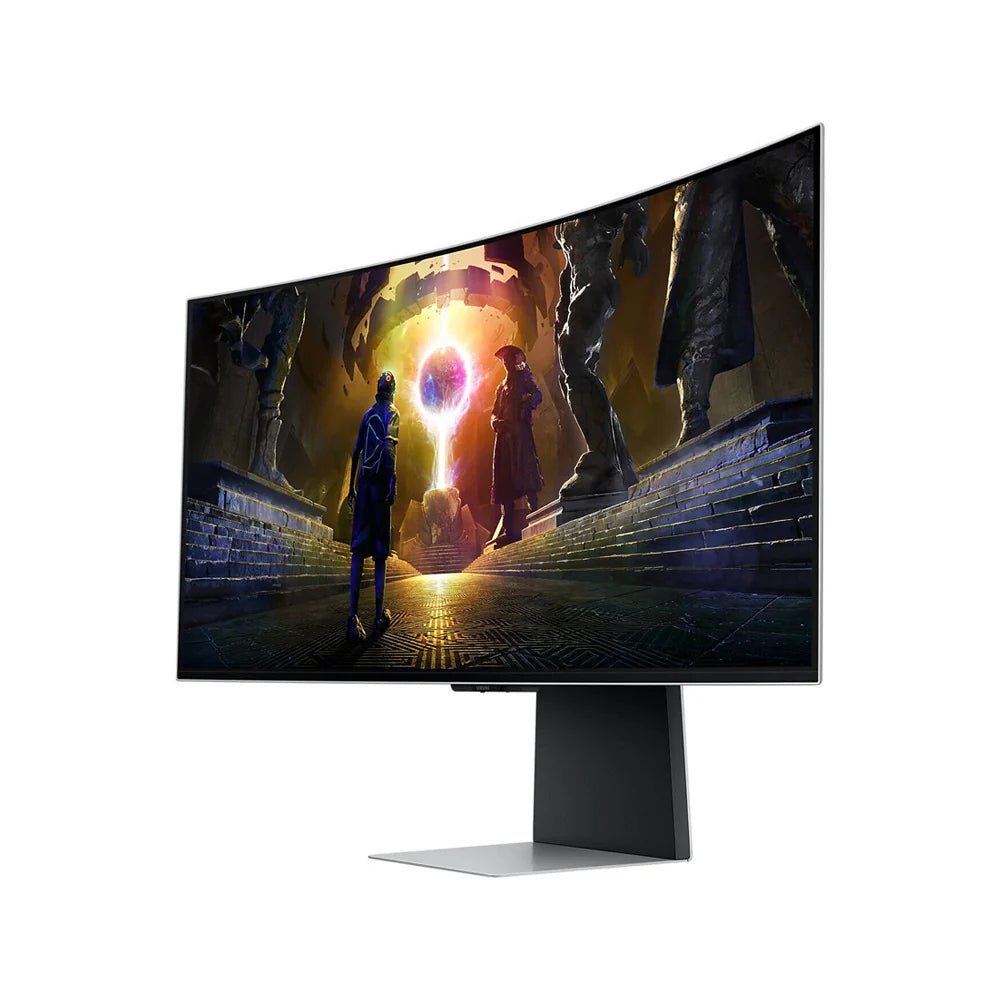 SAMSUNG 34″ Odyssey OLED G8 DG852 Curved 0.3ms 175Hz Ultra - WQHD HDMI 2.1 Speaker HDR UltraWide Smart Gaming Monitor, 34G8 - SilverIT CareMonitor