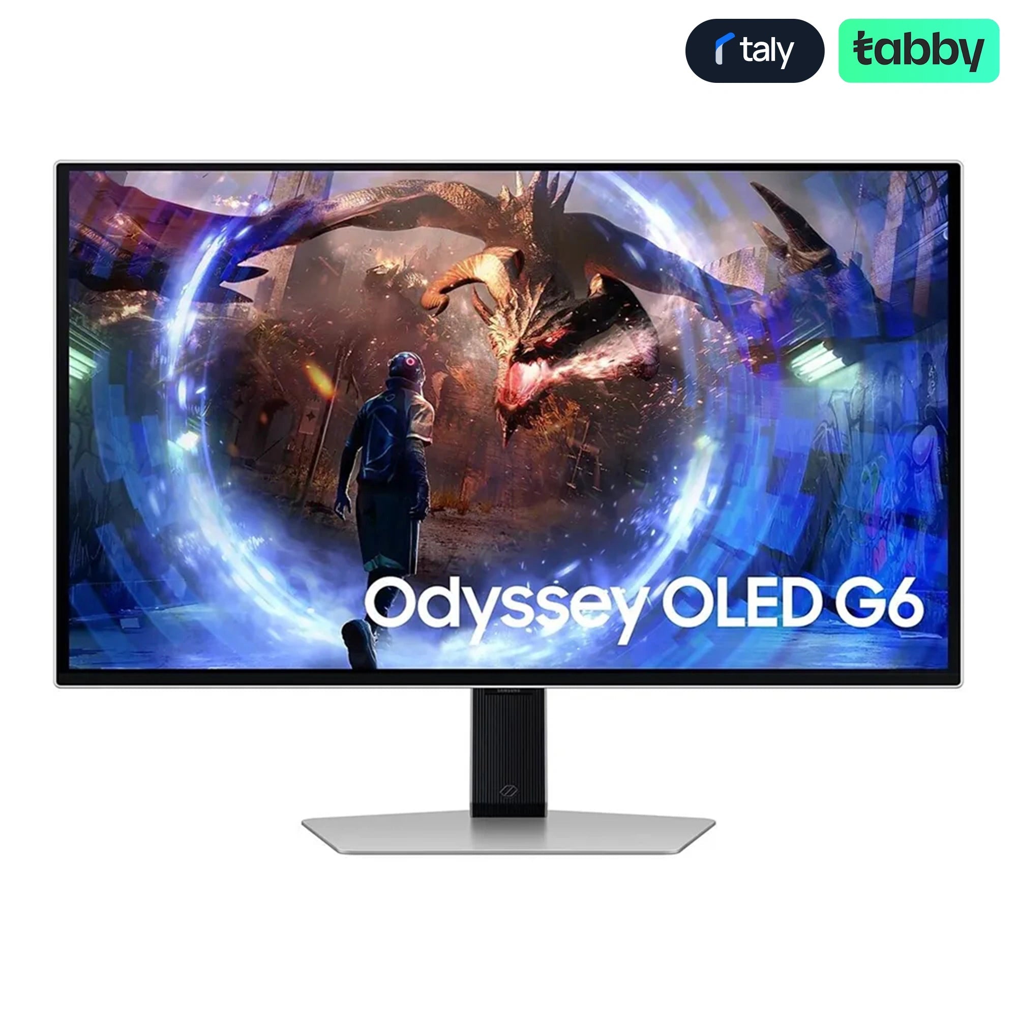 Samsung Odyssey OLED G6 G60SD 27" QHD 360Hz 0.03ms AMD FreeSync Gaming Monitor Silver | IT Care Kuwait