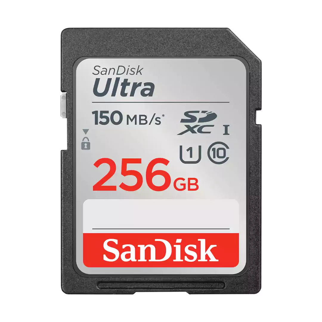 بطاقة ذاكرة SanDisk Ultra SDXC UHS-I - سعة 256 جيجابايت / حتى 150 ميجابايت/ثانية - بطاقة ذاكرة