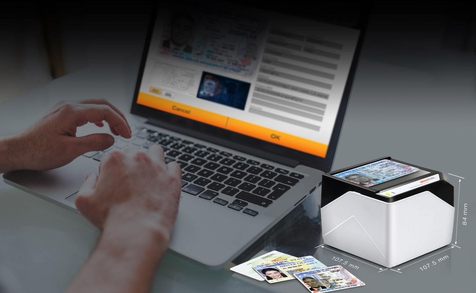 Plustek SecureScan X-Cube Compact ID Card Scanner with MRZ Data Extraction | IT Care Kuwait