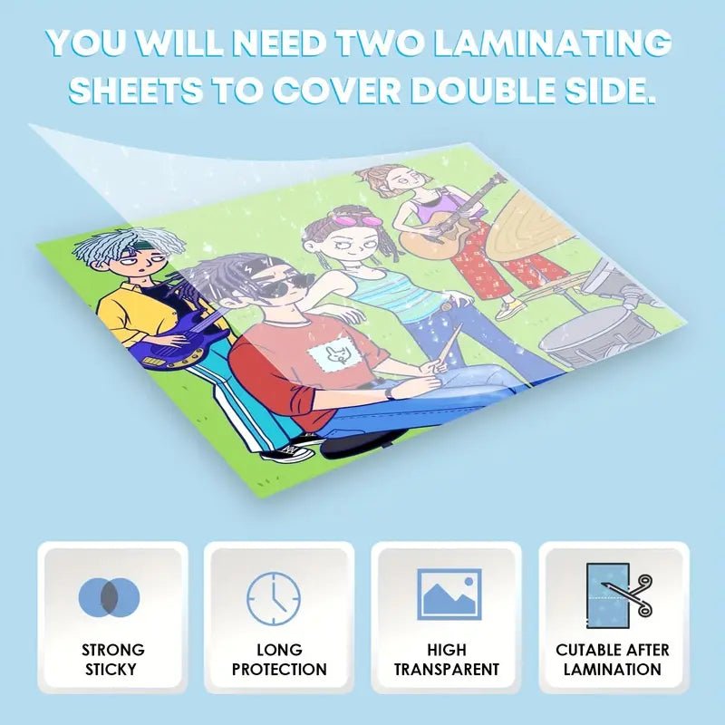 Self - Adhesive Laminating Sheets – A4/ Glossy/ 20 SheetsIT CareA4 Laminating Film