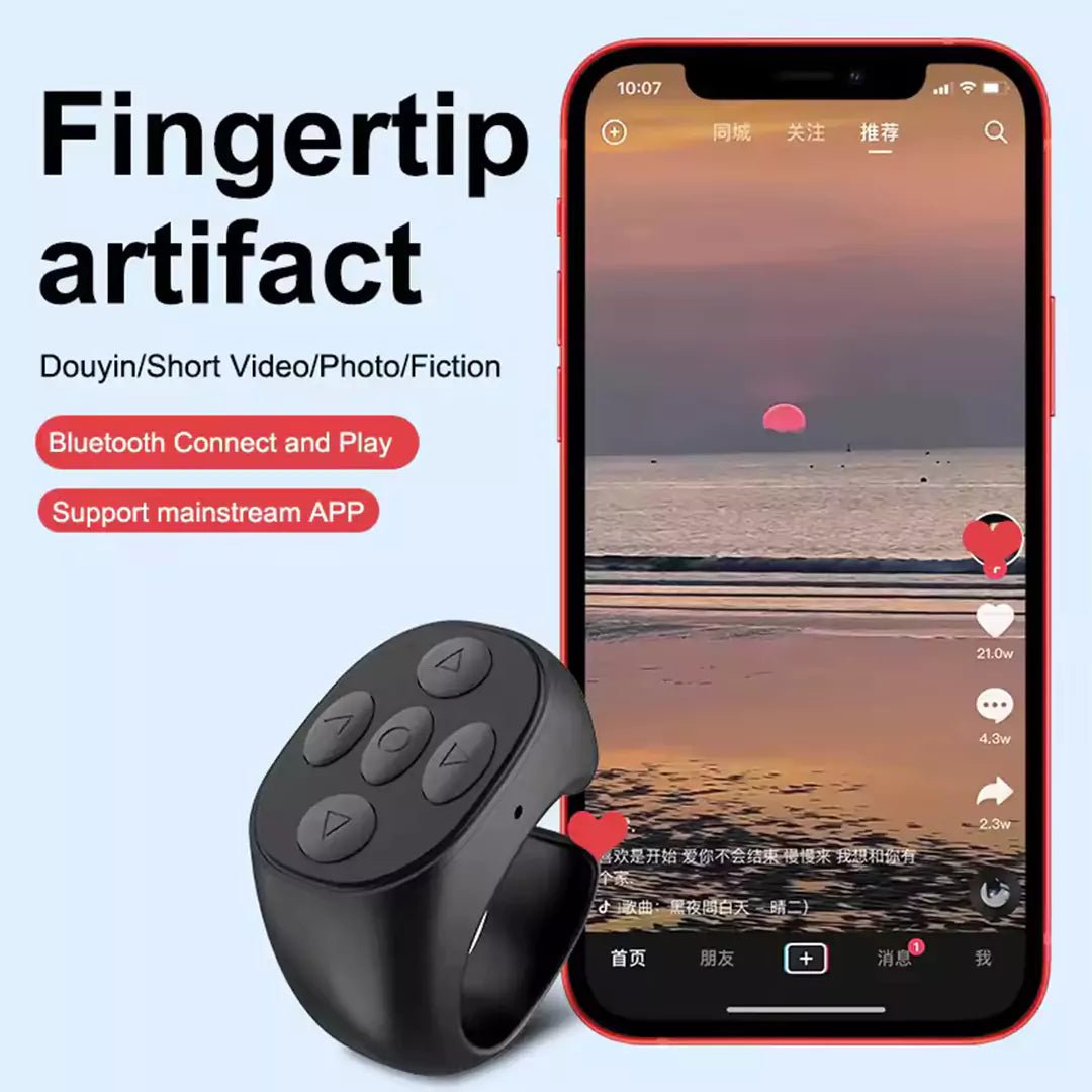 Selfie Remote Control Ring – TikTok, Photo, Video, and Novel Page TurnerIT CareRemote Control Ring