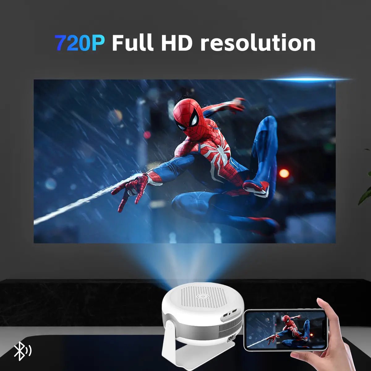 Smart Home Projector - 1GB RAM/ 8GB Storage/ Dual Wi - Fi/ BluetoothIT CareProjectors