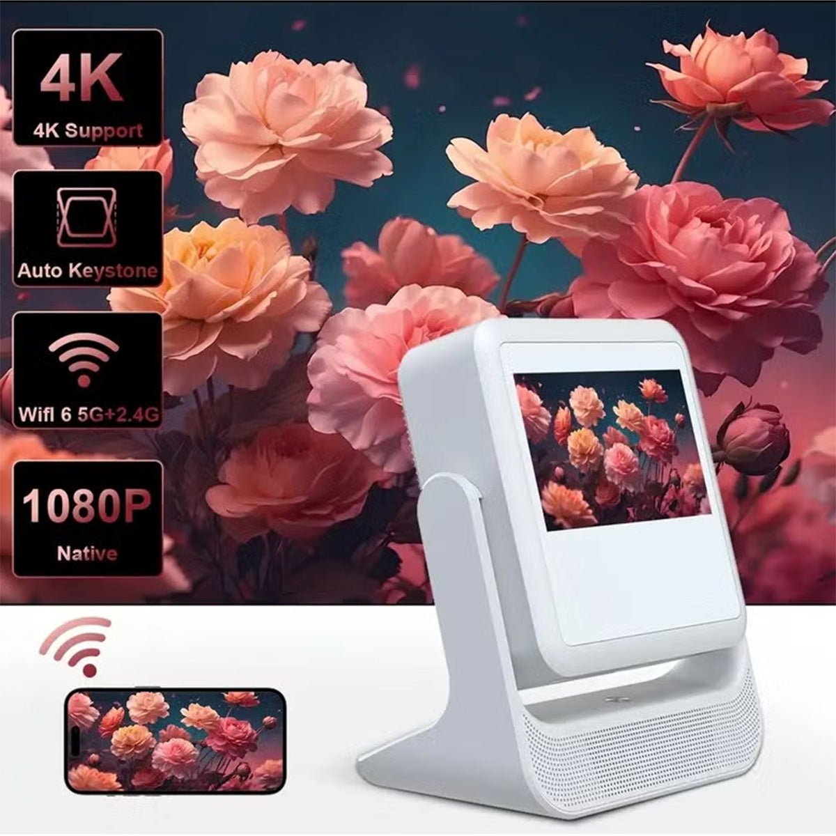 Smart TouchPlay Full HD 1080p Smart Projector with Auto Focus, Auto Screen Fit & Obstacle AvoidanceIT CareProjectors