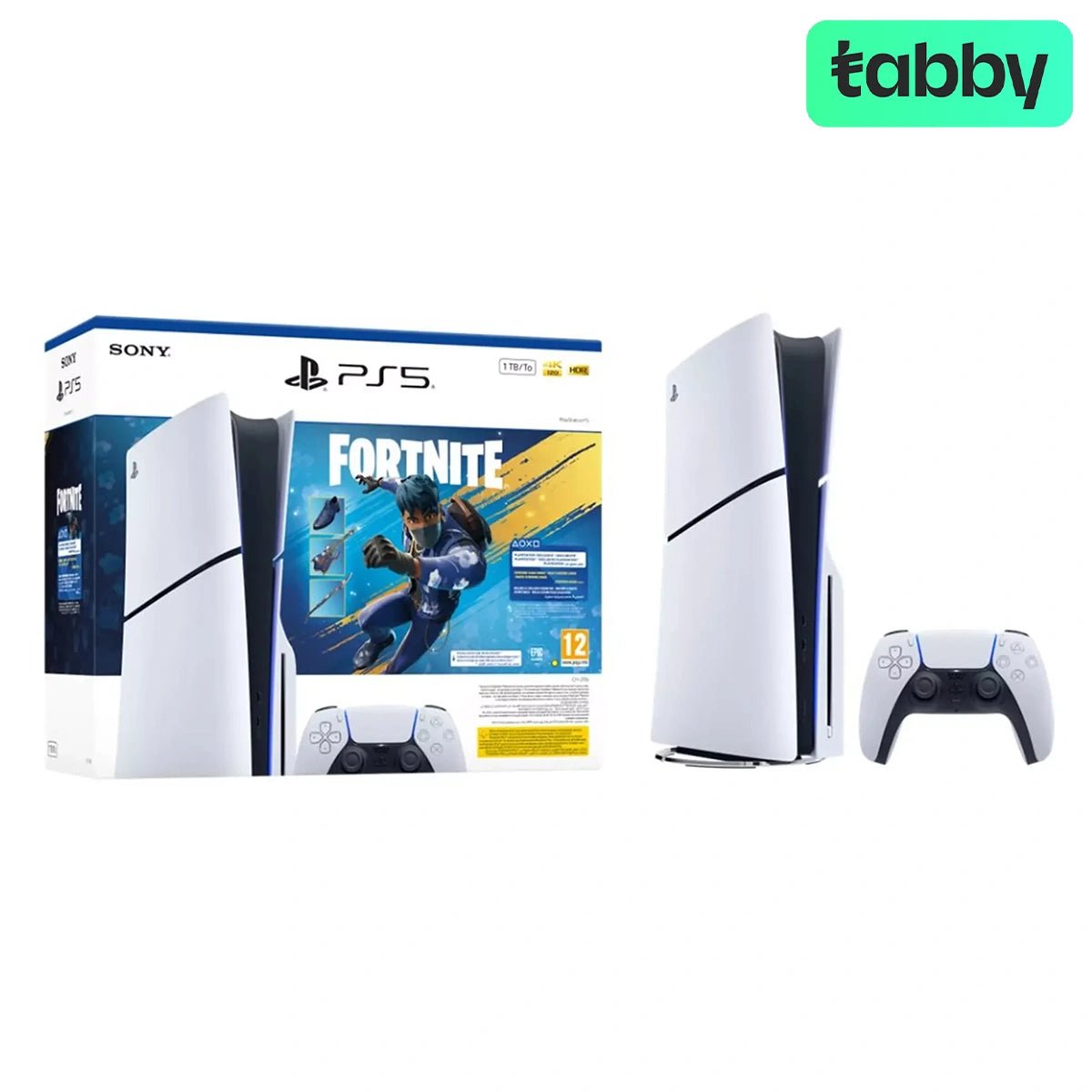 Sony PlayStation 5 Slim Disc Console Fortnite Cobalt Star Bundle 1TB WiFi USB-C White | IT Care Kuwait