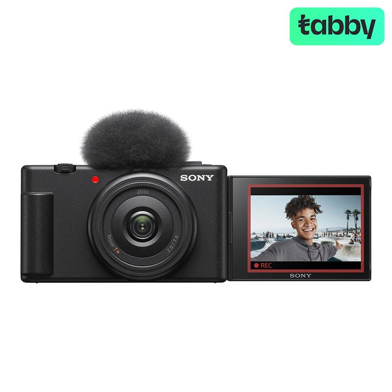 Sony ZV-1F Vlogging Camera – 20.1MP 1" Sensor with 20mm f/2 Lens, 4K Video & Flip Touchscreen (Black) | IT Care Kuwait